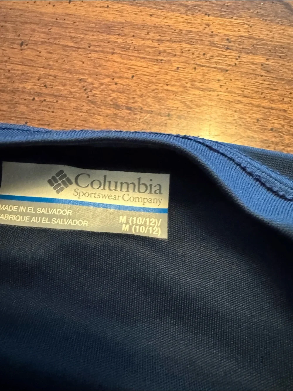 Columbia Youth PFG Sun Shirt Medium Navy Blue Logo